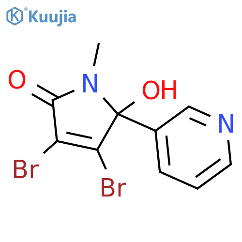 2H-Pyrrol-2-one,3,4-dibromo-1,5-dihydro-5-hydroxy-1-methyl-5-(3-pyridinyl)- structure