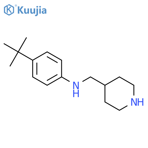 4-Piperidinemethanamine, N-[4-(1,1-dimethylethyl)phenyl]- structure