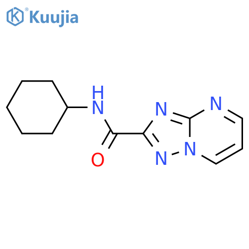 N-cyclohexyl[1,2,4]triazolo[1,5-a]pyrimidine-2-carboxamide structure