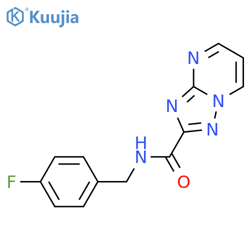 N-(4-fluorobenzyl)[1,2,4]triazolo[1,5-a]pyrimidine-2-carboxamide structure