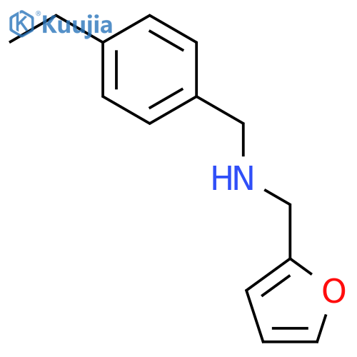 (4-ethylphenyl)methyl(furan-2-ylmethyl)amine structure