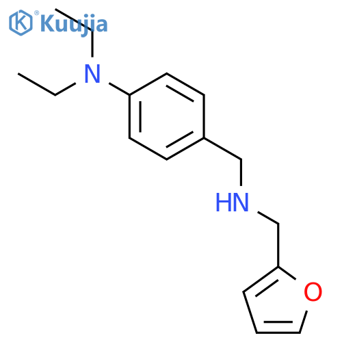 Diethyl-(4-{[(furan-2-ylmethyl)-amino]-methyl}-phenyl)-amine structure