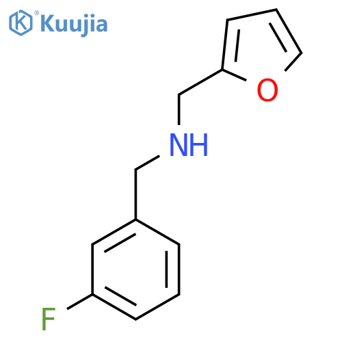 (3-fluorophenyl)methyl(furan-2-ylmethyl)amine structure