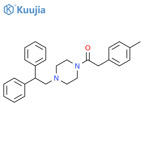 Piperazine, 1-(2,2-diphenylethyl)-4-[(4-methylphenyl)acetyl]- structure