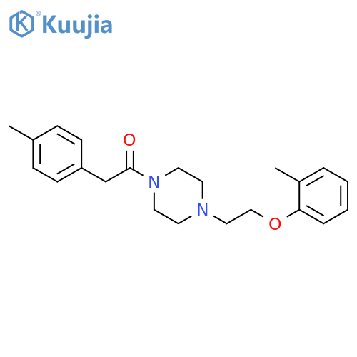 Piperazine, 1-[2-(2-methylphenoxy)ethyl]-4-[(4-methylphenyl)acetyl]- structure