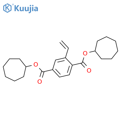 1,4-Benzenedicarboxylic acid, 2-ethenyl-, dicycloheptyl ester structure