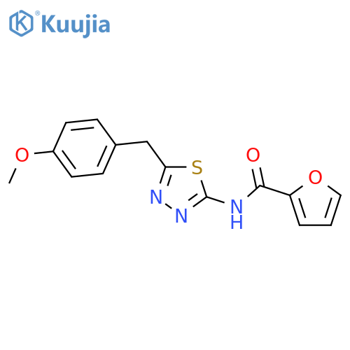 N-(5-(4-methoxybenzyl)-1,3,4-thiadiazol-2-yl)furan-2-carboxamide structure