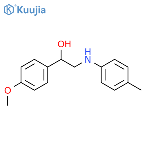 1-(4-methoxyphenyl)-2-(4-methylphenyl)aminoethan-1-ol structure