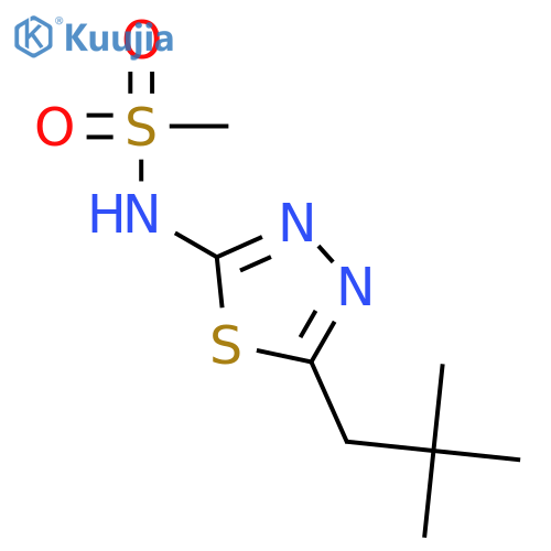 N-(5-neopentyl-1,3,4-thiadiazol-2-yl)methanesulfonamide structure
