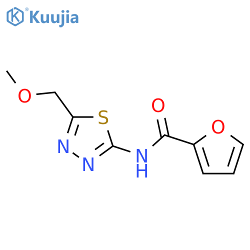 N-[5-(methoxymethyl)-1,3,4-thiadiazol-2-yl]-2-furamide structure