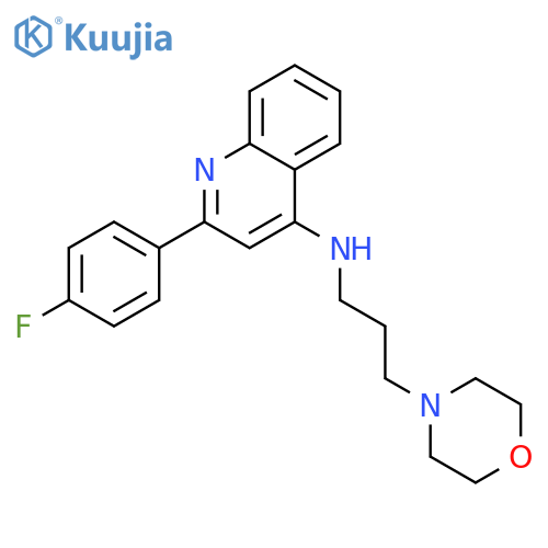 4-Quinolinamine, 2-(4-fluorophenyl)-N-[3-(4-morpholinyl)propyl]- structure
