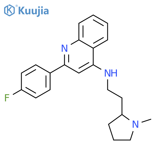 4-Quinolinamine, 2-(4-fluorophenyl)-N-[2-(1-methyl-2-pyrrolidinyl)ethyl]- structure