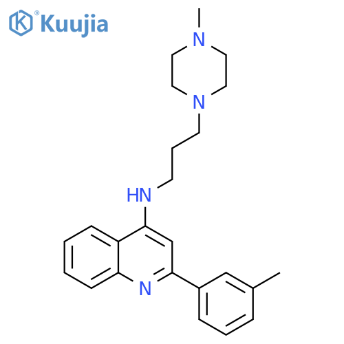 4-Quinolinamine,2-(3-methylphenyl)-N-[3-(4-methyl-1-piperazinyl)propyl]- structure
