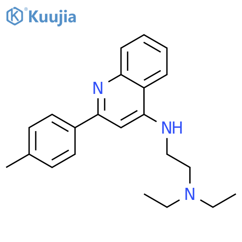 1,2-Ethanediamine, N,N-diethyl-N'-[2-(4-methylphenyl)-4-quinolinyl]- structure