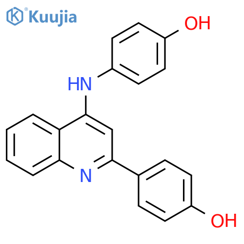 Phenol, 4-[4-[(4-hydroxyphenyl)amino]-2-quinolinyl]- structure