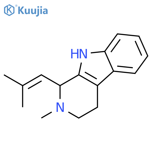 2-methyl-1-(2-methylprop-1-en-1-yl)-2,3,4,9-tetrahydro-1H-beta-carboline structure