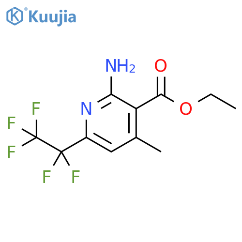 3-Pyridinecarboxylic acid, 2-amino-4-methyl-6-(pentafluoroethyl)-, ethylester structure