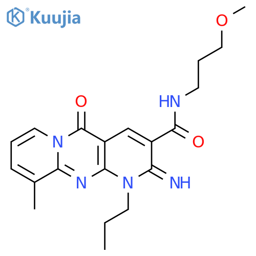 2-imino-N-(3-methoxypropyl)-10-methyl-5-oxo-1-propyl-1,5-dihydro-2H-dipyrido[1,2-a:2,3-d]pyrimidine-3-carboxamide structure
