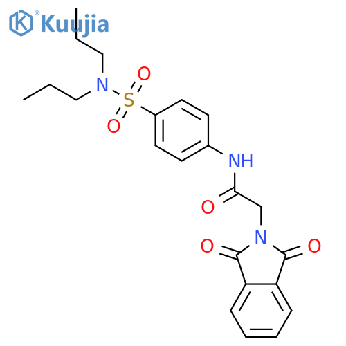 <br>2-(1,3-Dioxo-1,3-dihydro-isoindol-2-yl)-N-(4-dipropylsulfamoyl-phenyl)-acet amide structure