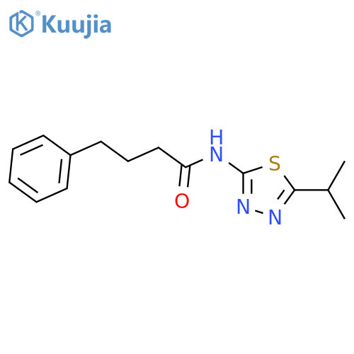 4-phenyl-N-[5-(propan-2-yl)-1,3,4-thiadiazol-2-yl]butanamide structure