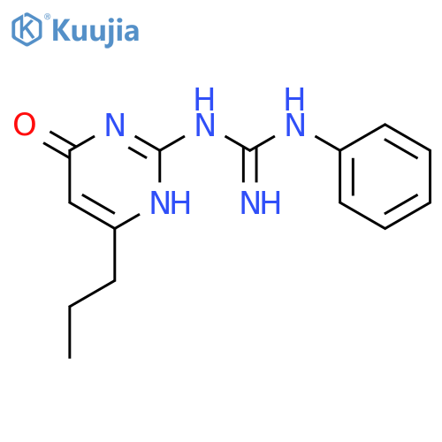 Guanidine, N-(1,4-dihydro-4-oxo-6-propyl-2-pyrimidinyl)-N'-phenyl- structure