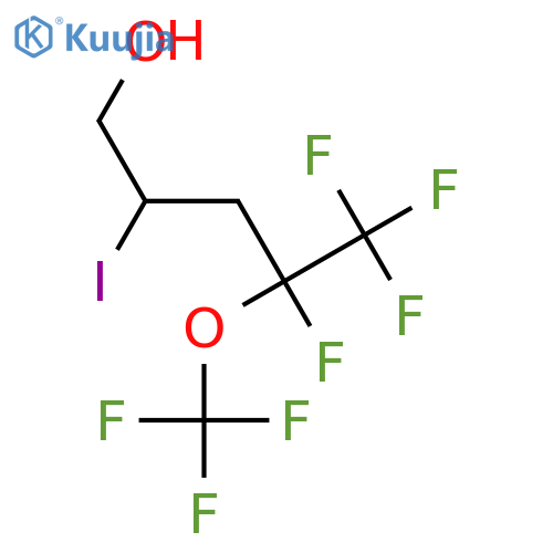 4,5,5,5-Tetrafluoro-2-iodo-4-(trifluoromethoxy)pentan-1-ol structure