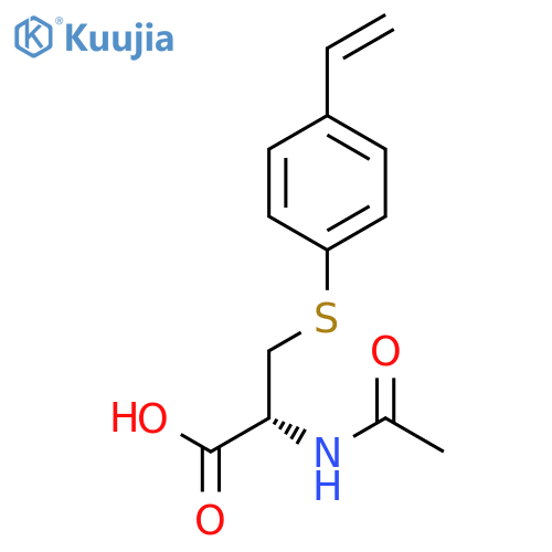 L-Cysteine, N-acetyl-S-(4-ethenylphenyl)- structure