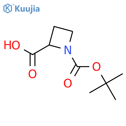 (2S)-1-[(tert-butoxy)carbonyl]azetidine-2-carboxylic acid structure