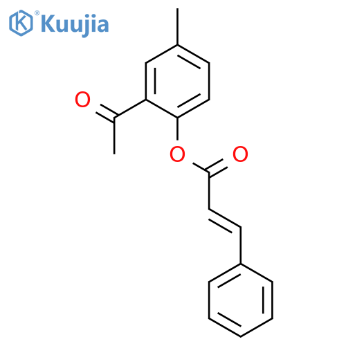 2-PROPENOIC ACID, 3-PHENYL-, 2-ACETYL-4-METHYLPHENYL ESTER structure