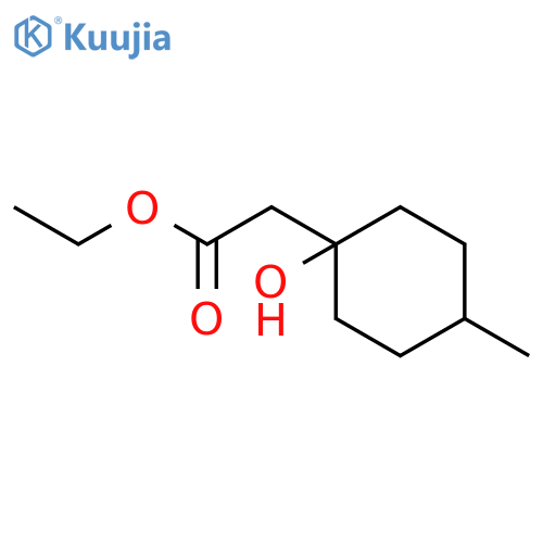CYCLOHEXANEACETIC ACID, 1-HYDROXY-4-METHYL-, ETHYL ESTER structure