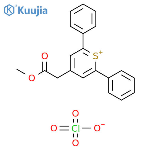 Thiopyrylium, 4-(2-methoxy-2-oxoethyl)-2,6-diphenyl-, perchlorate structure