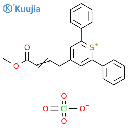 Thiopyrylium, 4-(4-methoxy-4-oxo-2-butenyl)-2,6-diphenyl-, perchlorate structure
