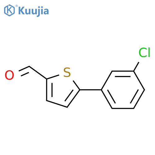 5-(3-chlorophenyl)thiophene-2-carbaldehyde structure