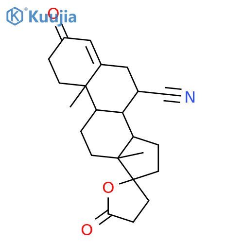 Pregn-4-ene-21-carboxylic acid, 7-cyano-17-hydroxy-3-oxo-, γ-lactone, (7α,17α)- (9CI) structure