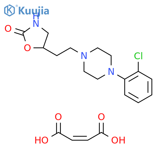 2-Oxazolidinone, 5-[2-[4-(2-chlorophenyl)-1-piperazinyl]ethyl]-,(Z)-2-butenedioate (1:1) structure