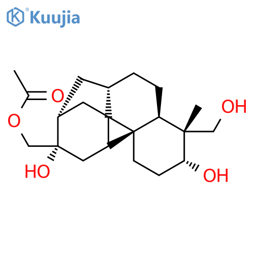 8,11a-Methano-11aH-cyclohepta[a]naphthalene-4,9-dimethanol,tetradecahydro-3,9-dihydroxy-4,11b-dimethyl-, 9-acetate,(3R,4R,4aR,6aS,8R,9R,11aS,11bS)- structure
