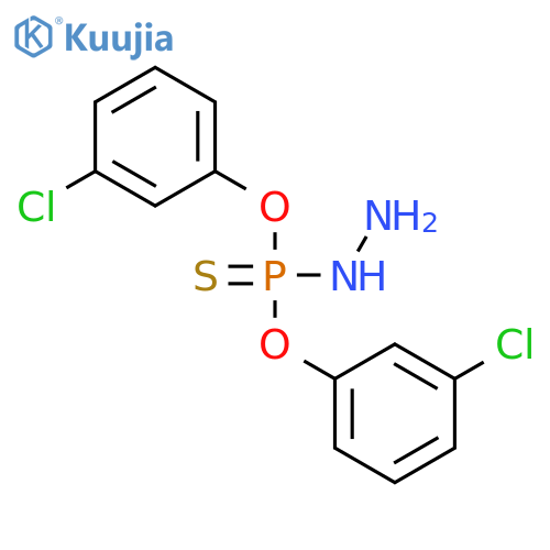 PHOSPHOROHYDRAZIDOTHIOIC ACID, O,O-BIS(3-CHLOROPHENYL) ESTER structure