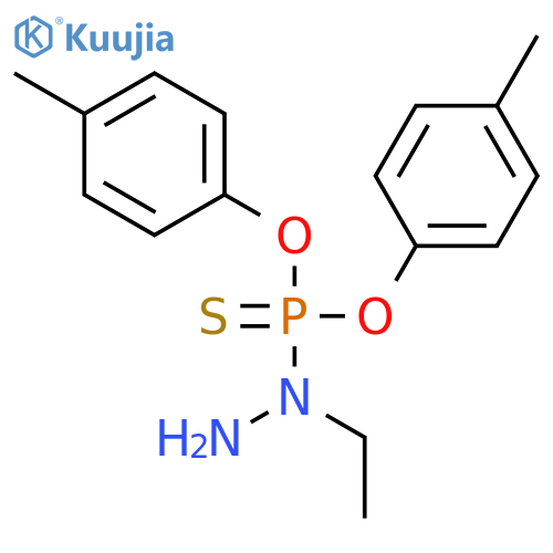 PHOSPHOROHYDRAZIDOTHIOIC ACID, 1-ETHYL-, O,O-BIS(4-METHYLPHENYL) ESTER structure