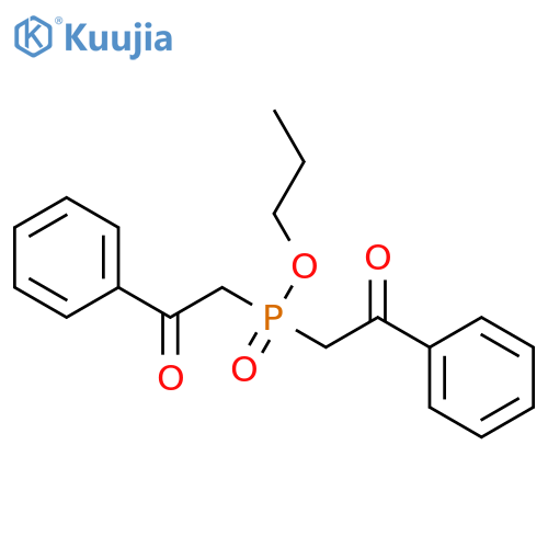PHOSPHINIC ACID, BIS(2-OXO-2-PHENYLETHYL)-, PROPYL ESTER structure