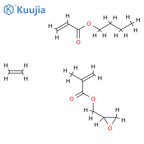 butyl prop-2-enoate; ethene; oxiran-2-ylmethyl 2-methylprop-2-enoate structure