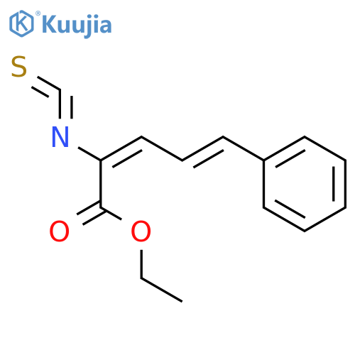 2,4-Pentadienoic acid, 2-isothiocyanato-5-phenyl-, ethyl ester structure