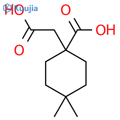 (1-Carboxy-4,4-dimethyl-cyclohexyl)-acetic acid structure