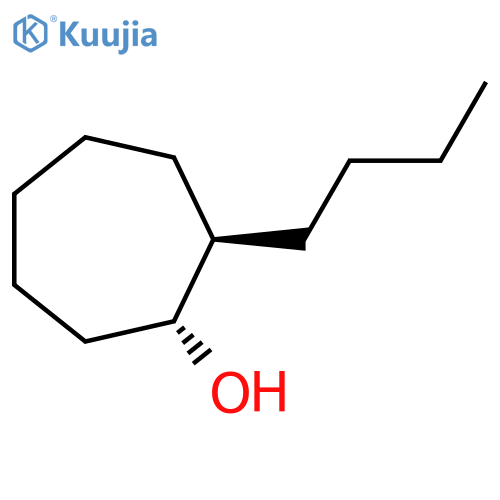 rac-(1R,2R)-2-butylcycloheptan-1-ol structure