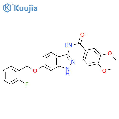 Benzamide,N-[6-[(2-fluorophenyl)methoxy]-1H-indazol-3-yl]-3,4-dimethoxy- structure