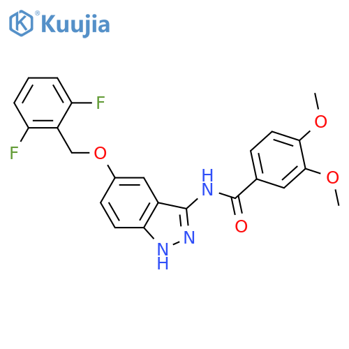 Benzamide,N-[5-[(2,6-difluorophenyl)methoxy]-1H-indazol-3-yl]-3,4-dimethoxy- structure