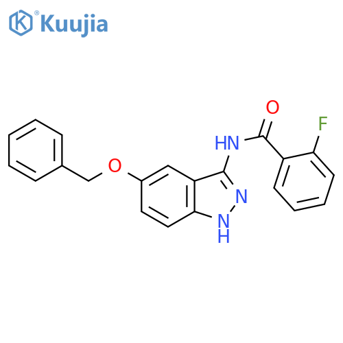 Benzamide, 2-fluoro-N-[5-(phenylmethoxy)-1H-indazol-3-yl]- structure