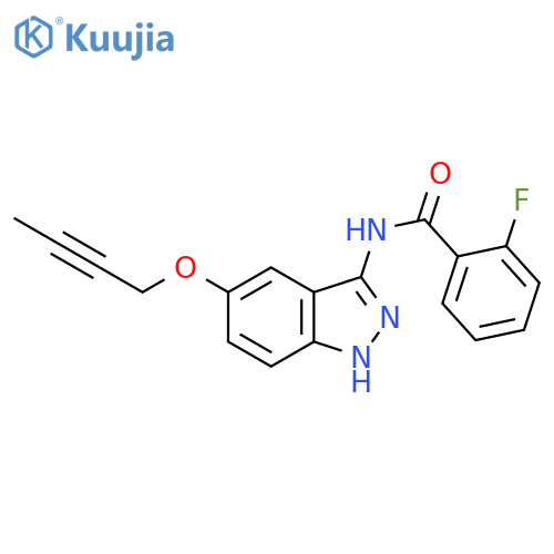 Benzamide, N-[5-(2-butynyloxy)-1H-indazol-3-yl]-2-fluoro- structure