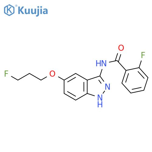 Benzamide, 2-fluoro-N-[5-(3-fluoropropoxy)-1H-indazol-3-yl]- structure