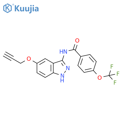 Benzamide, N-[5-(2-propynyloxy)-1H-indazol-3-yl]-4-(trifluoromethoxy)- structure