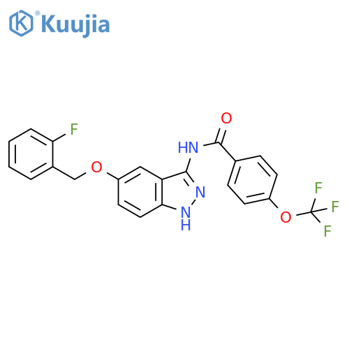 Benzamide,N-[5-[(2-fluorophenyl)methoxy]-1H-indazol-3-yl]-4-(trifluoromethoxy)- structure